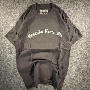 Juice WRLD Legends Never Die Skull Guns T-Shirt Black Large 999 Club Streetwear